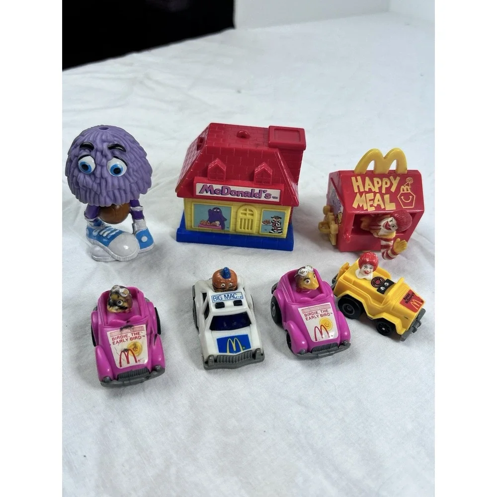 vintage mcdonalds Themed happy meal toys Fry Guy Ronald Birdie Cars